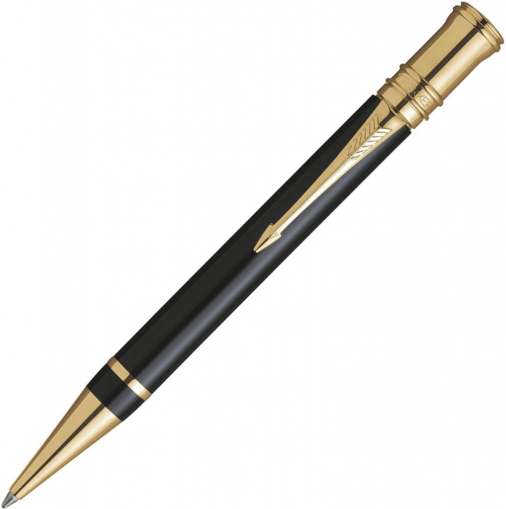 Parker Duofold Classic Black Gold Trim Ball Pen 