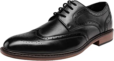 JOUSEN Mens Dress Shoes Modern Brogue Oxford Business Wingtip Shoes6