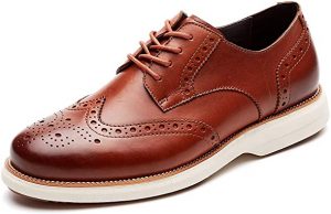 LAOKS Mens Hybrid Brogue Oxford Lace up Wingtip Dress Shoes11