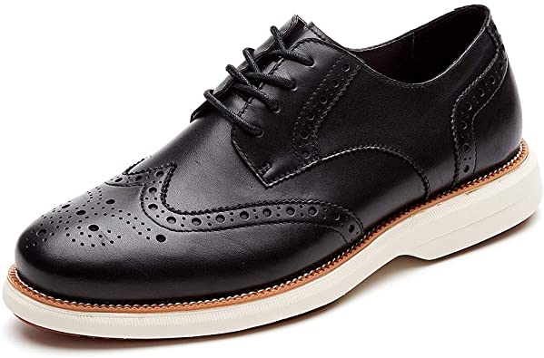 LAOKS Mens Hybrid Brogue Oxford Lace up Wingtip Dress Shoes3