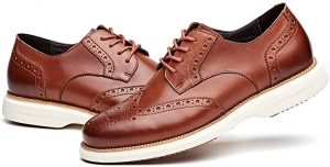 LAOKS Mens Hybrid Brogue Oxford Lace up Wingtip Dress Shoes4