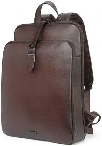 CLUCI-15.6-Inch-Laptop-Travel-and-Business-Leather-Backpack-for-Women_Sassafras-Coffee_RRspacebusiness