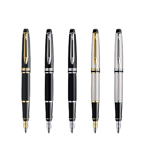 Waterman Expert reservoarpenna, blank svart med 23 k guldkant_RRspacebusiness