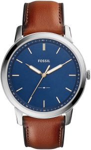 Fossil Minimalist Mens Watch with Leather